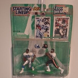 Football Action Figures - Silver and Black